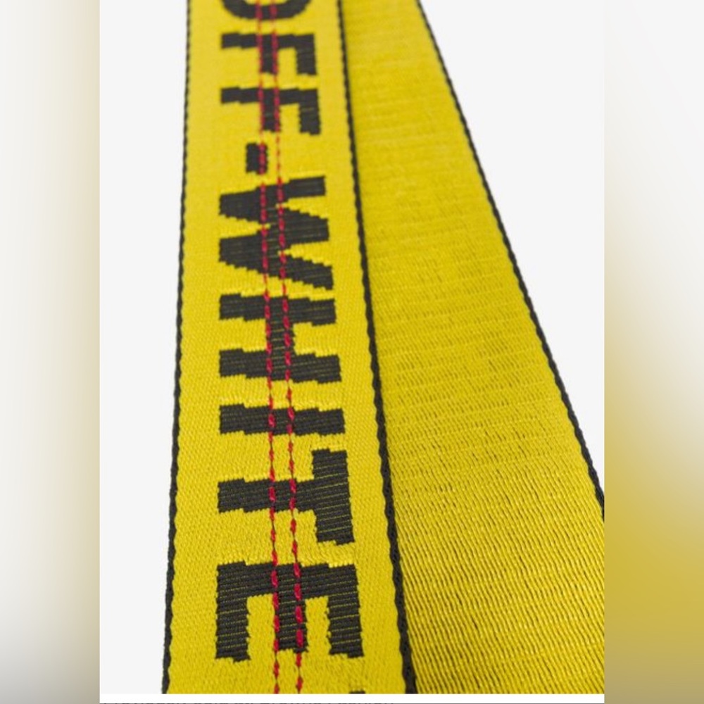 Off-White Yellow Industrial purse Strap or camera Strap. Fabric Yellow -…